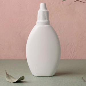 60 ml Oval Plastic Bottle with Plug & Single Ring Cap