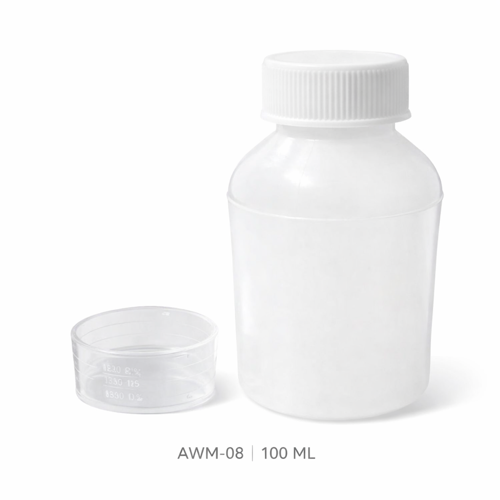 100 ml Pharmaceutical Dry Powder Bottle with Cap & Measuring Cup